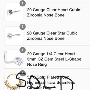 Nose jewelry